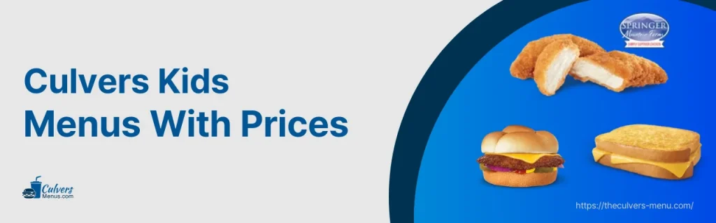 Culvers Kids Menus With Prices