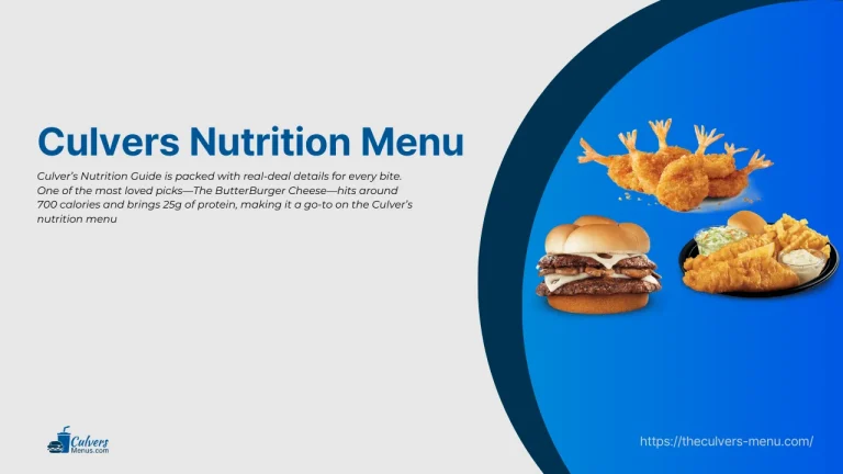 Culvers Nutrition Menu
