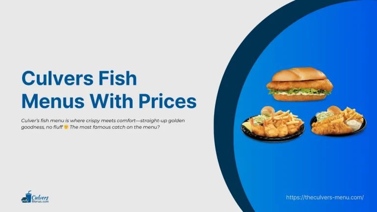 culvers Fish menu