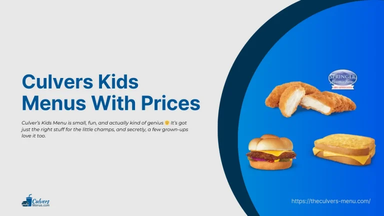 culvers Kids menu