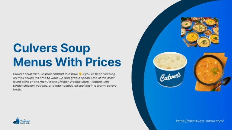 culvers Soup menu
